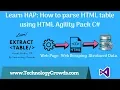 Learn HAP How to parse HTML table using HTML Agility Pack C Webscraping Data Extraction