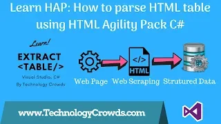 Learn HAP How to parse HTML table using HTML Agility Pack C Webscraping Data Extraction