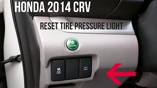 Honda CRV 2014 - How to Turn Off A Tire Pressure Warning Light
