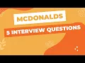 McDonald s Interview Questions with Answer Examples