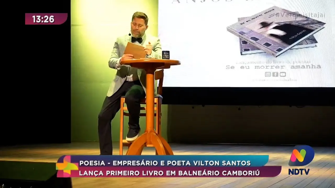 Poesia, empresário e poeta Vilton Santos lança primeiro livro em Balneário Camboriú