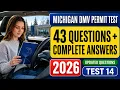Pass First Try 2026 Michigan DMV Permit Test 14 43 Real SOS Questions Answers