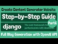 Create AI Content Generator SaaS Blog Writing Tool with Django OpenAI - Part 6