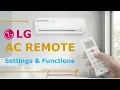 How To Use LG Split Ac Remote Functions Settings Guide