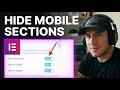 How To Hide Sections From Mobile In Elementor 2026 Responsive Settings