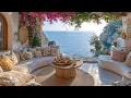 Download Lagu Bustling Ocean Wave With Fall Jazz | Slow Jazz Melodies In Peaceful Balcony For Relax Your Mind
