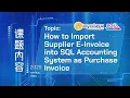 How to Import Supplier E-Invoice into SQL Accounting System as Purchase Invoice