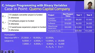 Lecture 05 06 Binary Integer Programming