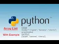 Python Tutorial For Beginners How to create LIST in Python