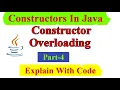 What is constructor overloading In Java Part-4 JavaMind Techie