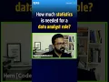 How much statistics is needed for a data analyst role