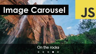 Image Carousel with User Controls and Description Vanilla JavaScript