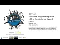 SOT118 Functional programming - from LISP to JavaScript via Haskell