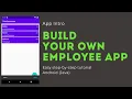Intro How to make an Employee app from scratch Android Java