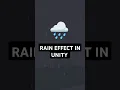 RAIN EFFECT IN UNITY