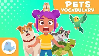 PETS Vocabulary for Kids 🐶🐱🐠 Dog, Cat, Turtle, Hamster, Bird and Fish