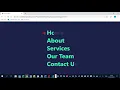 Landing page Text typing Menu effect while Hovering HTML CSS