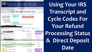 Using IRS Transcript Cycle Codes For Getting Your Refund Status Direct Deposit Date