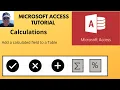 Microsoft Access - Adding a calculated field in an Access table