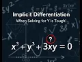 Implicit Differentiation Made Easy - Step-by-Step Calculus Tutorial