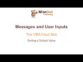 Excel VBA Online Course - 5 3 2 Setting a Default Value