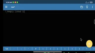 Create an empty Linked list in python pydroid3 app