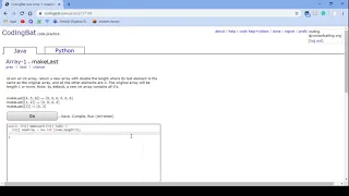 Array 1 makeLast Java Tutorial codingbat com