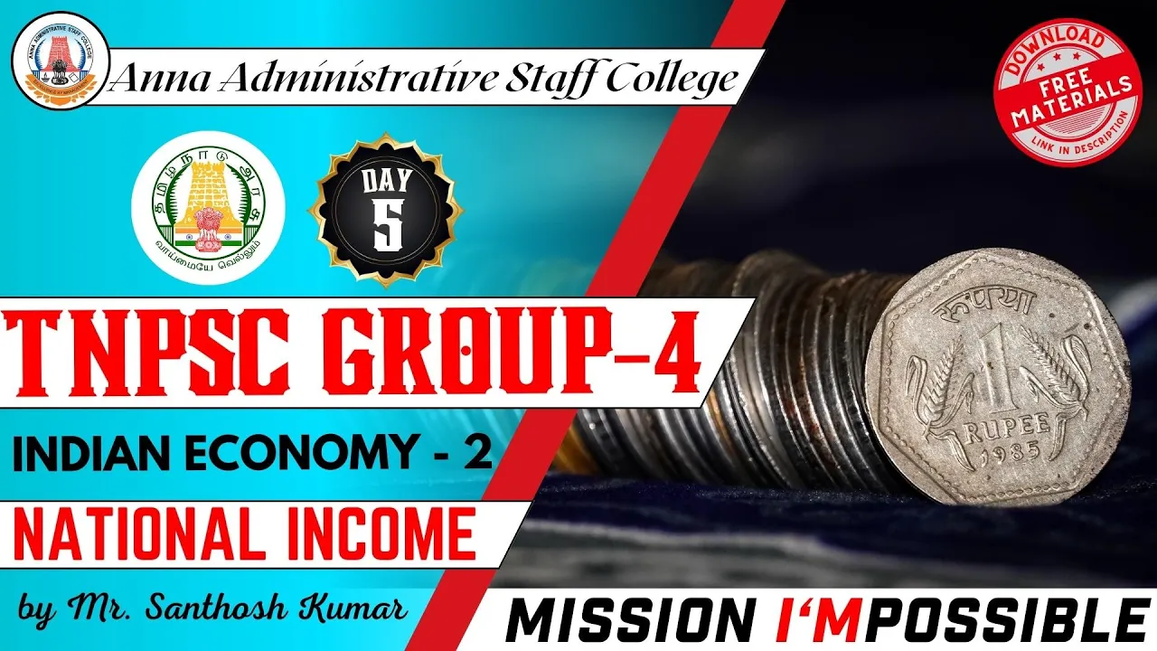 MISSION I'MPOSSIBLE | Day 5 | National Income | Indian Economy - 2 | Mr. S.Santhosh Kumar