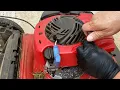 How to Replace Change Starter Pull String Rope on Lawn Mower Briggs and Stratton