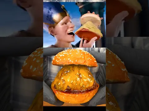 Stacked Geometric Meaty Beef Burger Patty Monument!🍔 #shorts #pyramid #burger #grill @zackdfilms