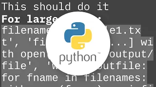 How do I concatenate text files in Python