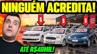 PÉSSIMO NEGÓCIO? CARROS ABAIXO DA FIPE até R$40MIL! SÓ ANÚNCIO REAL: COMPLETOS e BARATOS DE MANTER!
