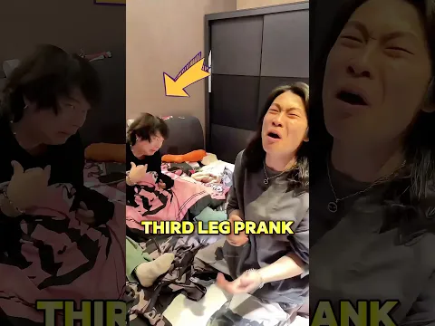 Fake third leg prank