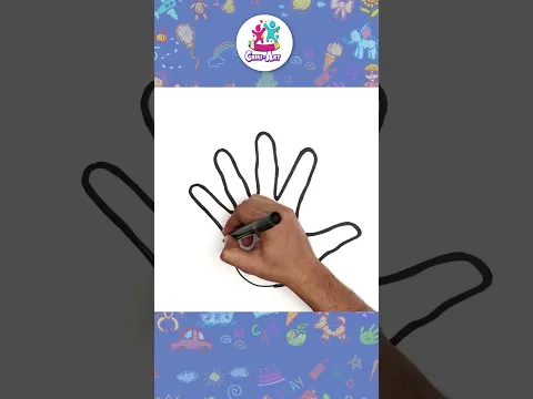 ✏️Draw Heart In Hand💖🌈 Chiki Doodle #shorts #easydrawing