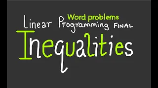IB MYP 4-5 Linear Programming Word problems final part