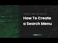 How To Create a Search Menu Using HTML CSS JS