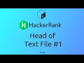 Head of a Text File HackerRank Linux Shell