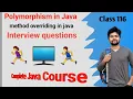 Run time polymorphism in Java - Method overriding interview questions