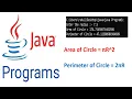 Write a Java program to print the area and perimeter of a circle in Hindi