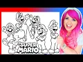 Coloring Super Mario Bros Coloring Pages Mario Luigi Yoshi Prismacolor Ohuhu Markers