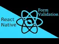 React-Native tutorial form validation