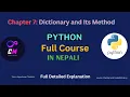 Chapter 7 Dictionary and Its Method Python Course In Nepali
