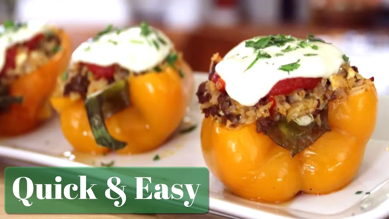 STUFFED BELL PEPPERS WITHOUT RICE #StuffedBellPeppers