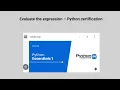 Python Essentials 1 - Evaluate the expression