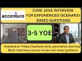 Java Interview Experience at Accenture Real-Time Questions Answer