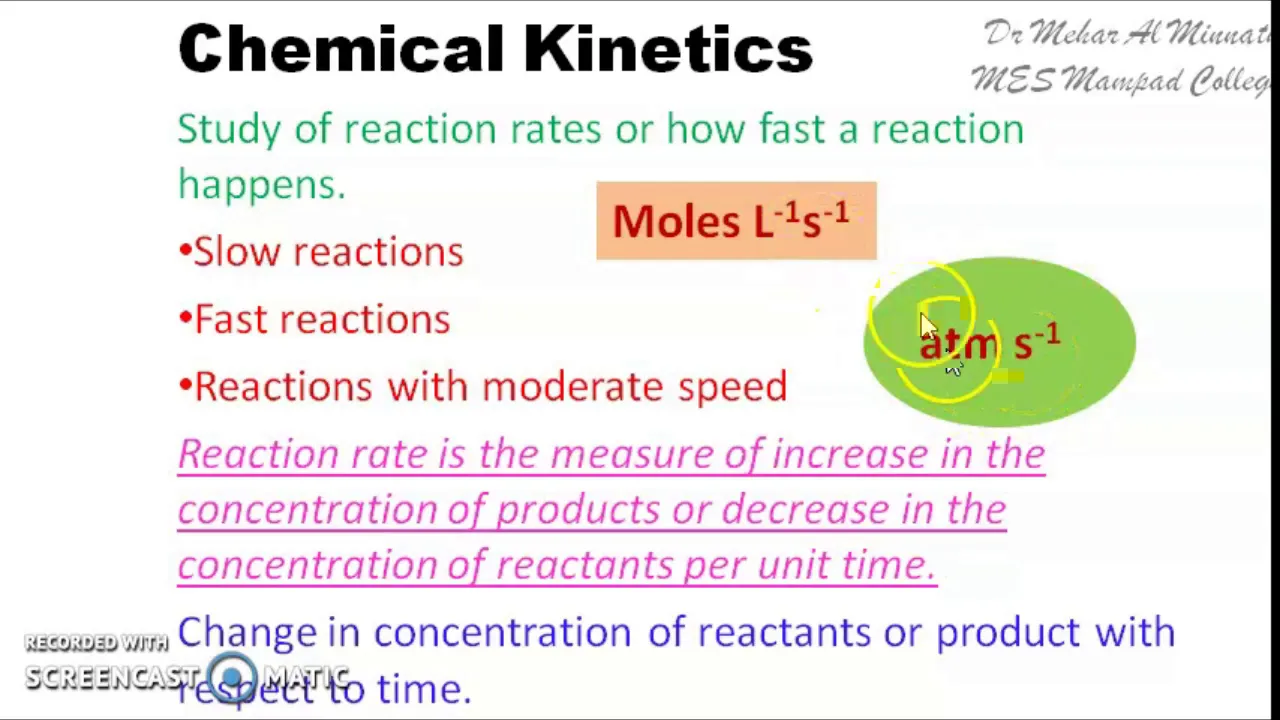 Chemical kinetics 1