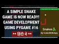 Adding Score Replotting Food Changing Size - Python Game Development Using Pygame In Hindi