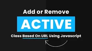 Add Remove Active Class Based On URL Using Javascript No jQuery