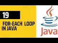 for each loop in java array and for each loop in java