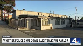 Police shut down suspected illicit massage parlor in Whittier